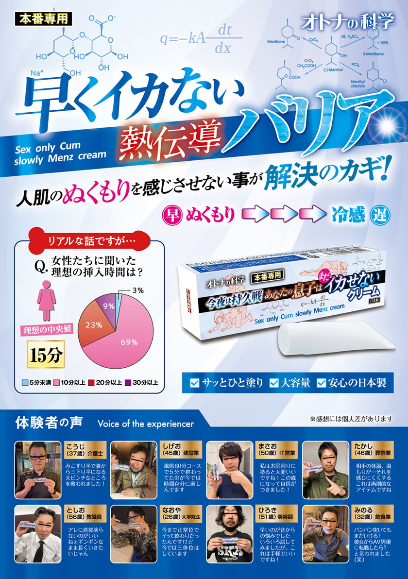  成人科学 男士持久战延时膏 01